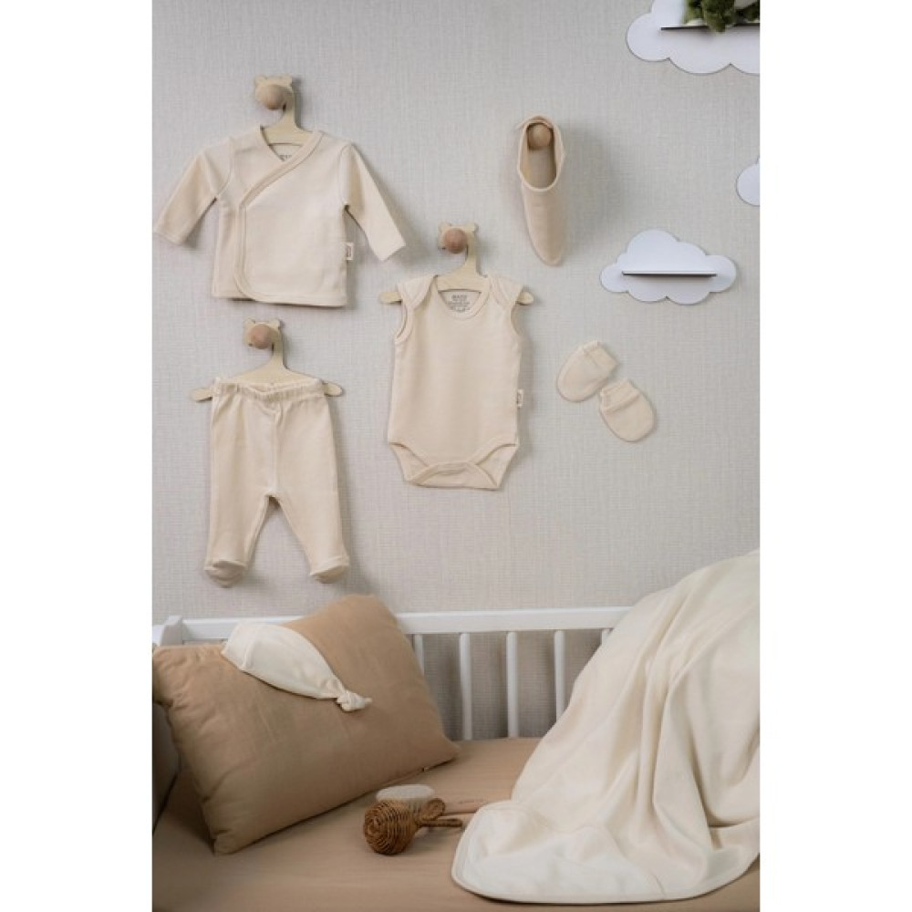 Mayu Baby Collection 7'li Natural Hastane Çıkışı, Sertifikalı Doğal Pamuk, Bebek Hastane Çıkışı Fiyatı