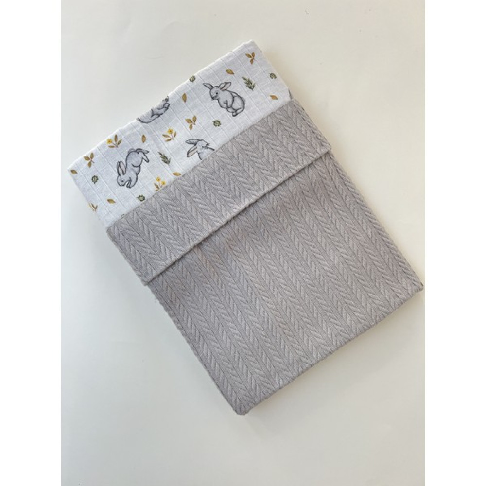 Mayu Baby Collection Örgü Pike ve Müslinli Bebek Battaniyesi - Çok Amaçlı Örtü -Çift Taraflı Kullanım - Gri Bebek Battaniyesi Fiyatı
