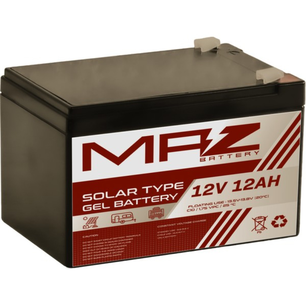 Maz Akü 12 Volt 12 Amper Solar Jel Akü 12V 12AH (Yeni Üretim) Akü Fiyatı