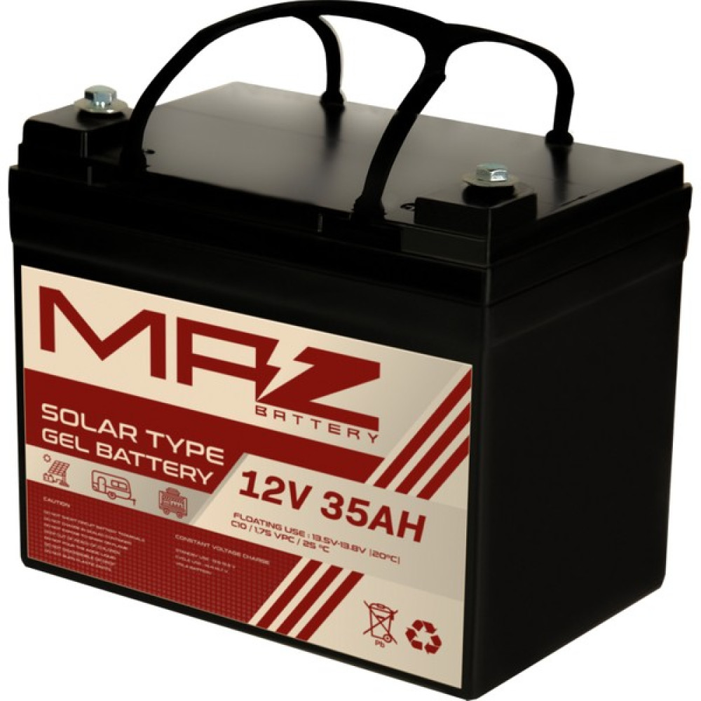 Maz Akü 12 Volt 35 Amper Solar Jel Akü 12V 35AH (Yeni Üretim) Akü Fiyatı