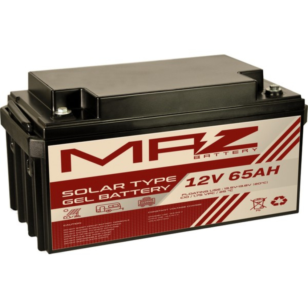 Maz Akü 12 Volt 65 Amper (Ah) Solar Jel VRLA Akü (Yeni Üretim) Oto Boyaları Fiyatı