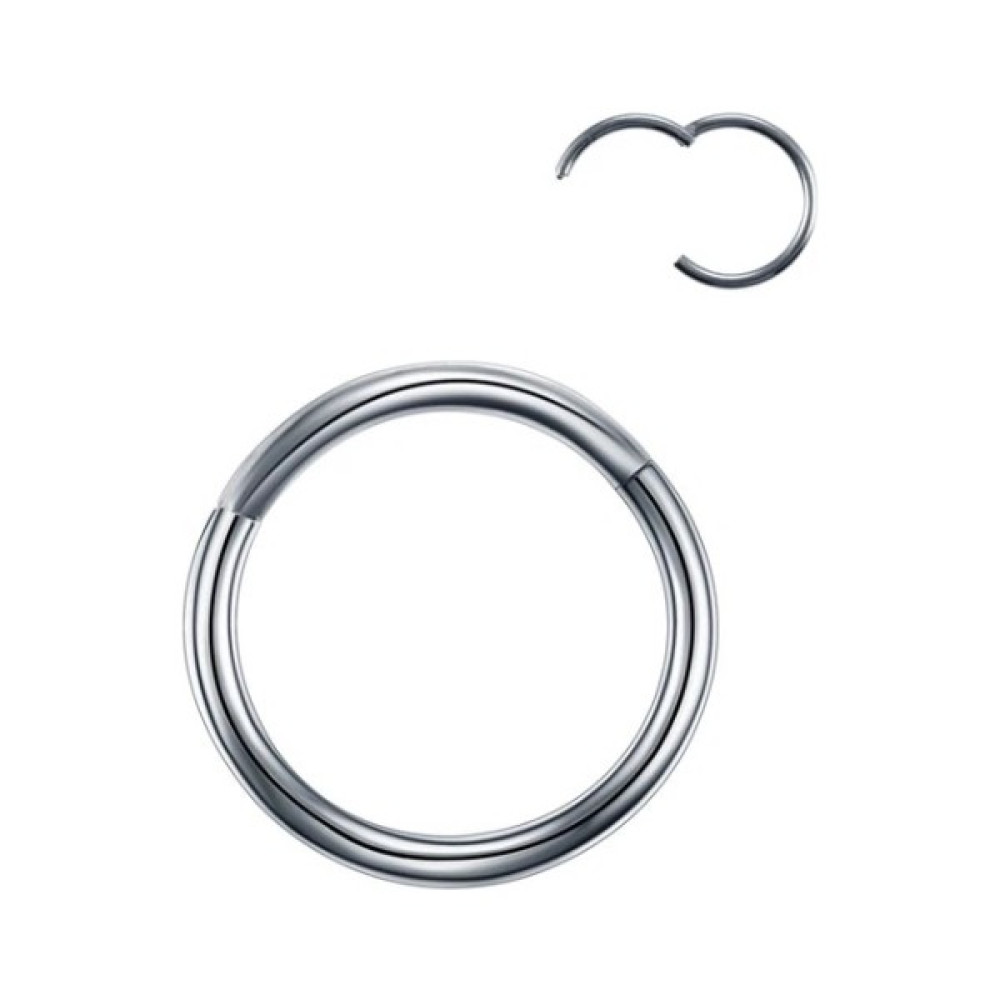 Mazen Cerrahi Çelik 316L Tam Halka Kıkırdak Tragus Helix Piercing - 10 mm - Gümüş Altın & Gümüş Piercing Fiyatı