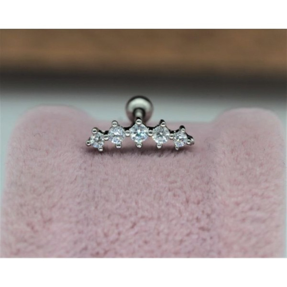 Mazen Cerrahi Çelik Tragus, Kıkırdak, Helix 8 mm Piercing (Çift Taraflı Açılabilir) Altın & Gümüş Piercing Fiyatı