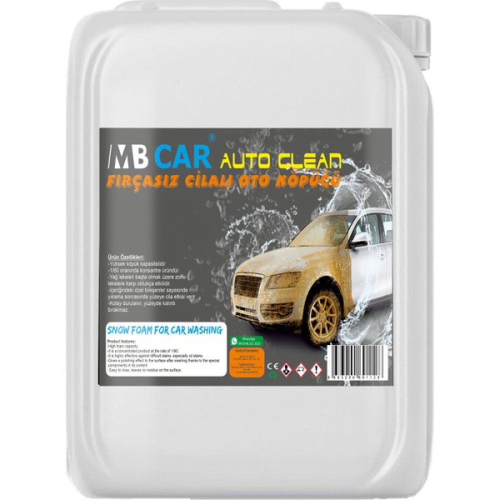 MB Car Eko Fırçasız Cilalı Oto Köpüğü 20 Lt Oto Yıkama Ürünleri Fiyatı