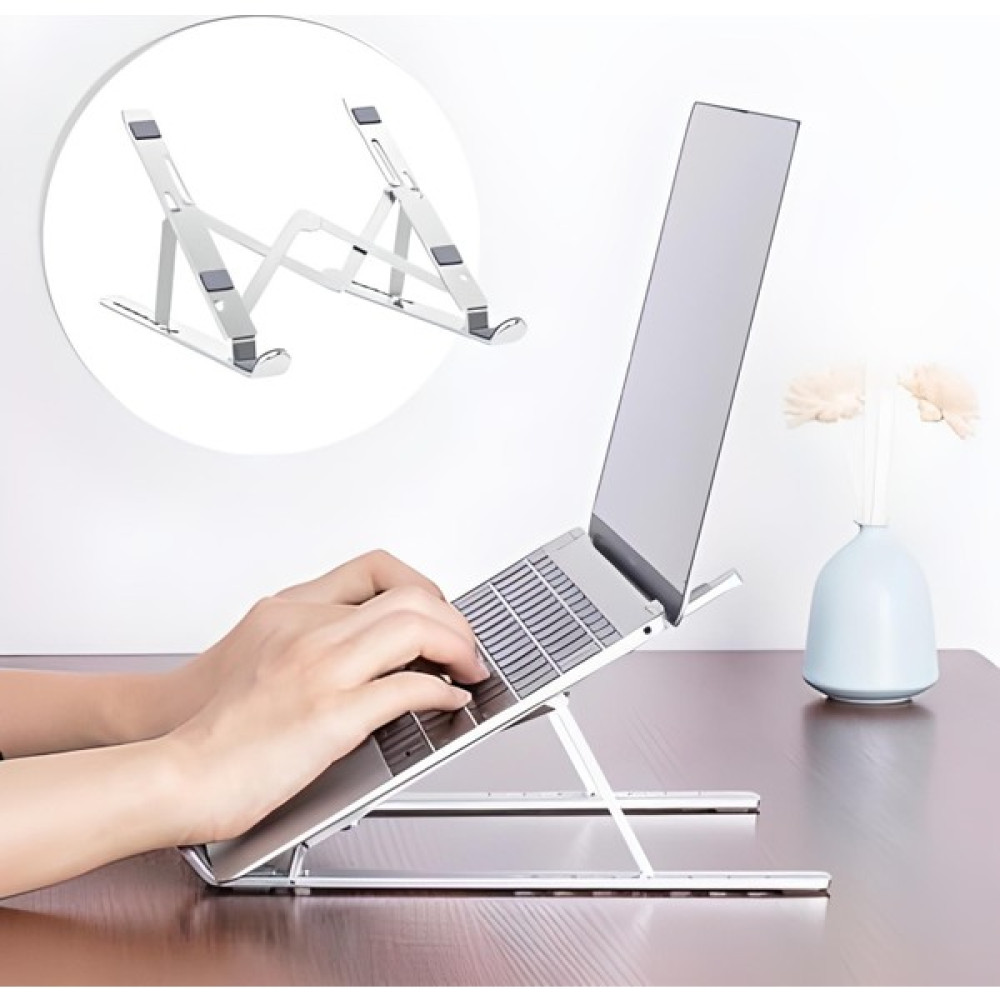 Mbb E-Ticaret Mbb Eticaret Ayarlanabilir Dizüstü Destek Tabanı Tamamen Katlanabilir Taşınabilir Laptop Yükseltici - 8X29X3 - Antrasit - Beyaz Sehpa Fiyatı