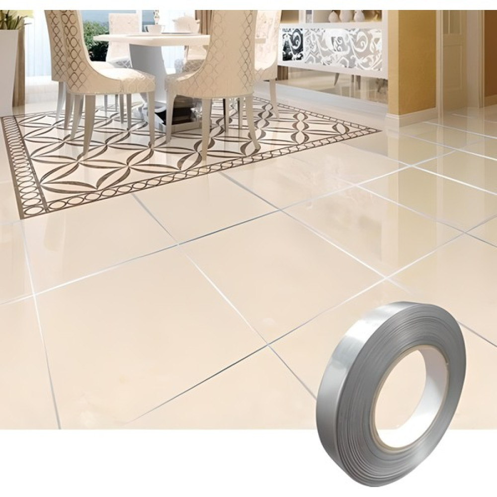 MBB Ticaret 50 Metre Fayans Arası Şerit Dekoratif Yapışkan Renkli Dekor Su Geçirmez Sızdırmaz Gümüş Bant Kaplama Banyo Aksesuarları Fiyatı
