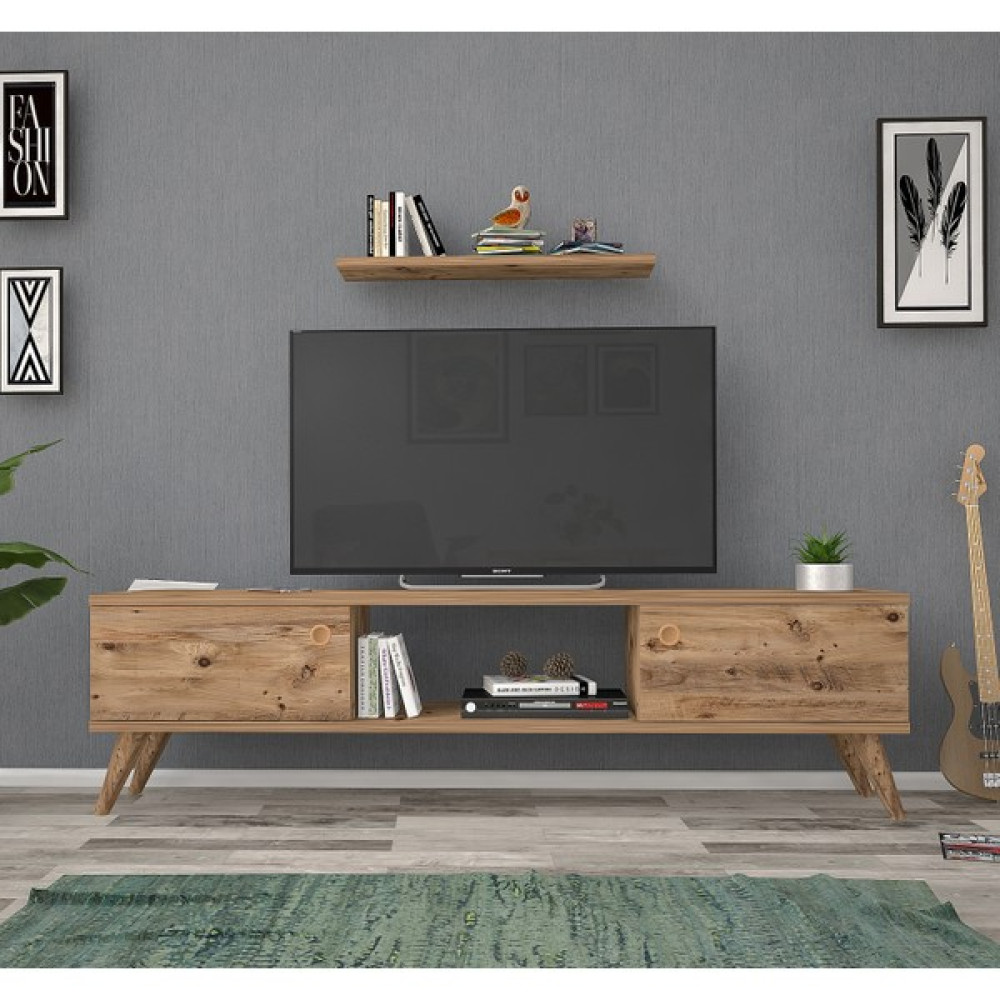 Mbes Mobilya Eda Atlantik 140 cm Tv Ünitesi - Meşe Tv Ünitesi / Sehpası Fiyatı