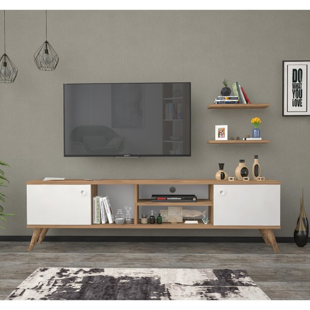 Mbes Mobiya Esin AtlantikBeyaz 160 cm Tv Ünitesi - Çam Tv Ünitesi / Sehpası Fiyatı
