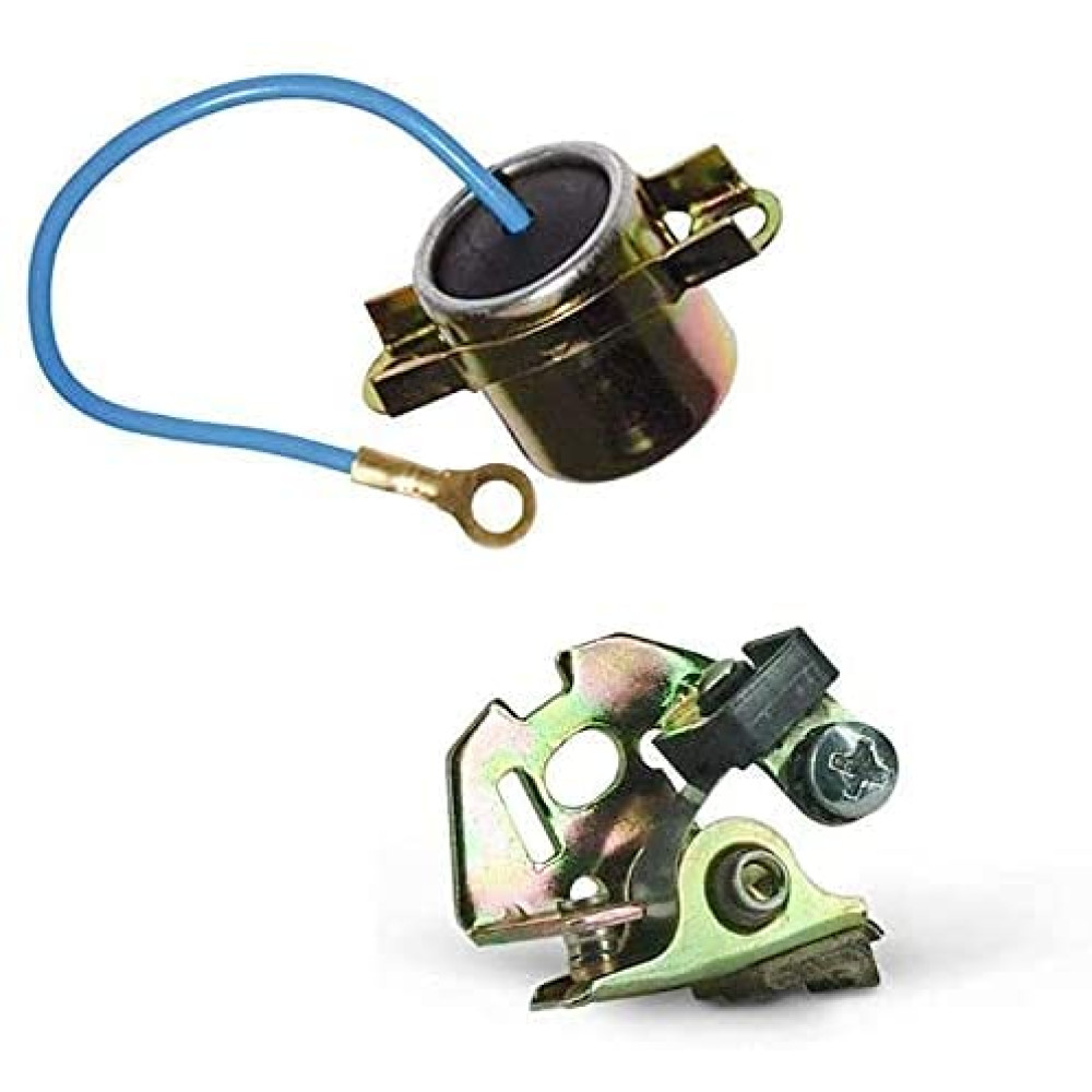 MBK 41 51 : SET CAPACITOR CONDENSER + CONTACT BREAKER POINTS CLUTCH IGNITION RUN MOPED MOTOCONFORT MOTOBECANE MOTORCYCLE MOTORBIKE