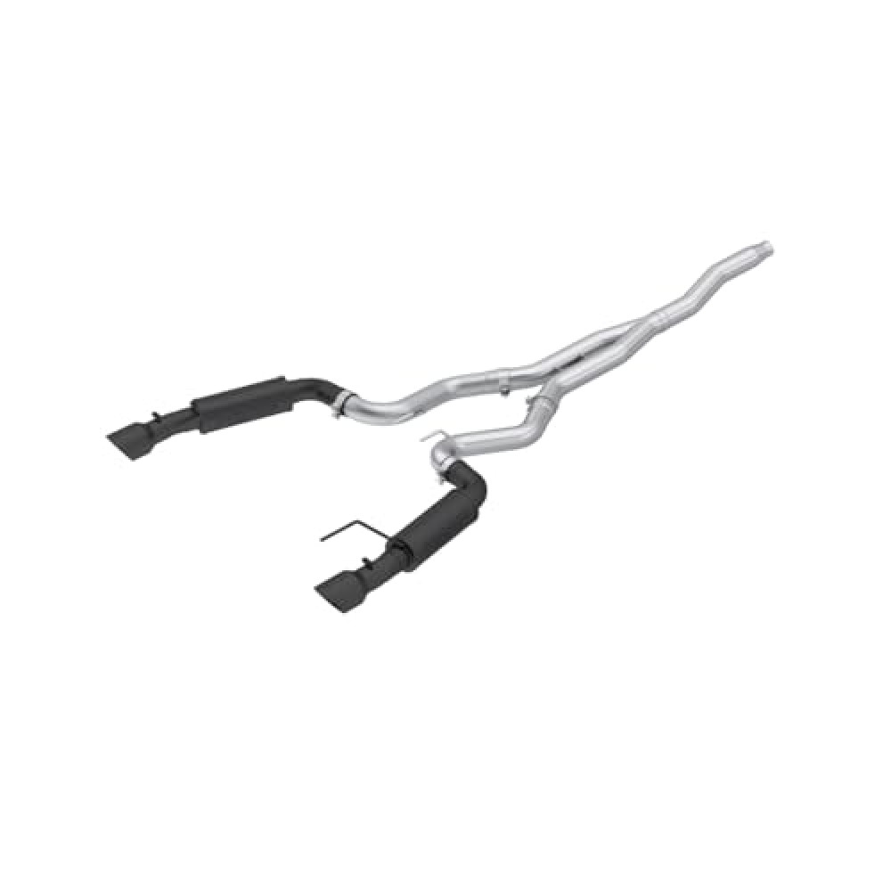 MBRP S7275BLK 3" Cat Back, Dual Split Rear, Race Version Exhaust System with 4.5" Tips (Black Coated)