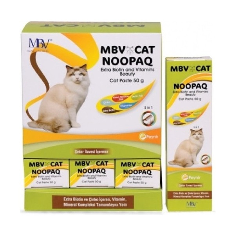 Mbv Noopaq Beauty Kedi Macunu 50 gr Extra Biotin ve Vitaminli - 1 Evcil Hayvan Ürünleri Fiyatı