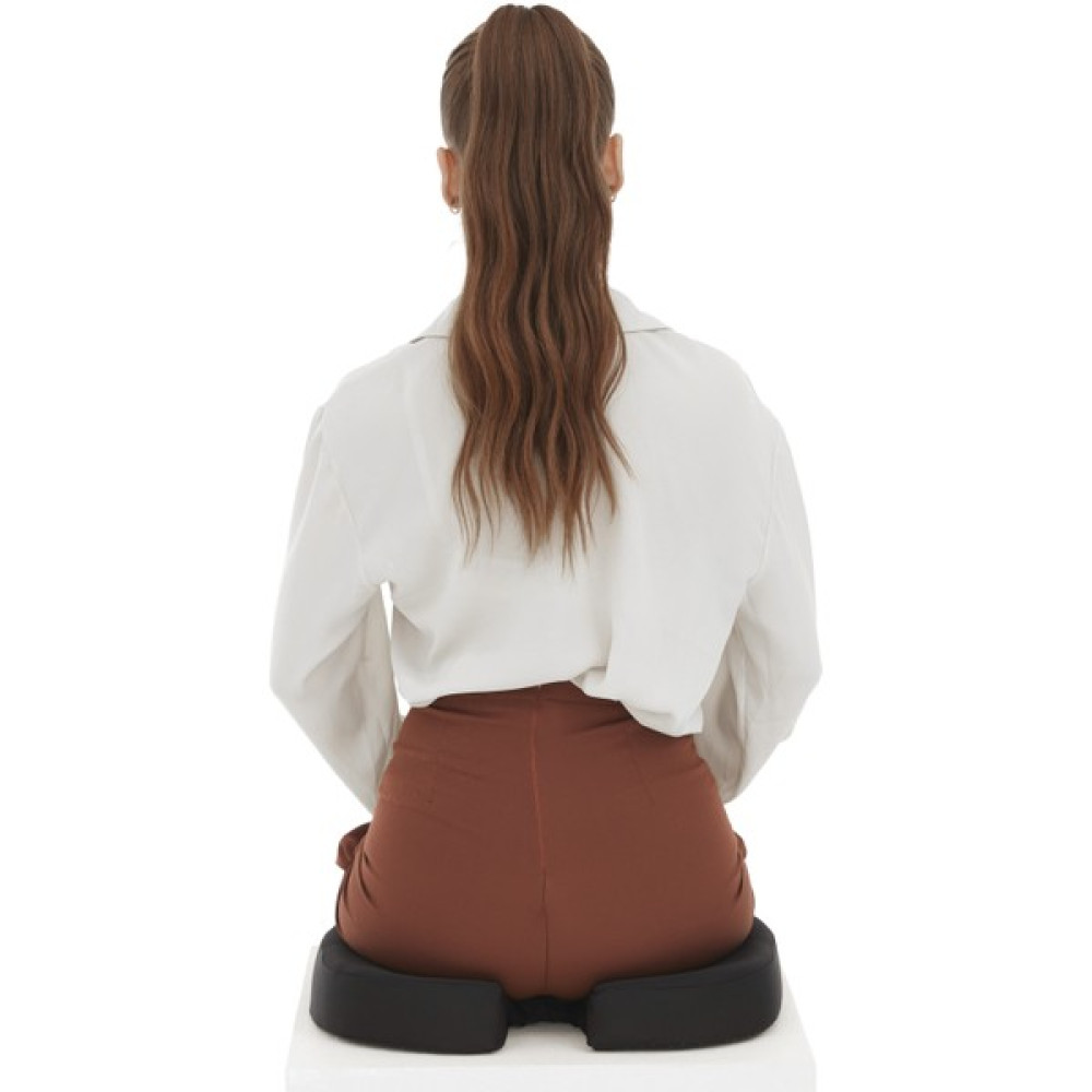 Mc Center Coccyx Dik Duruş Minderi, Ortopedik Visco Minder, Oturma Minderi 44*36*7 cm - Siyah Puf Fiyatı