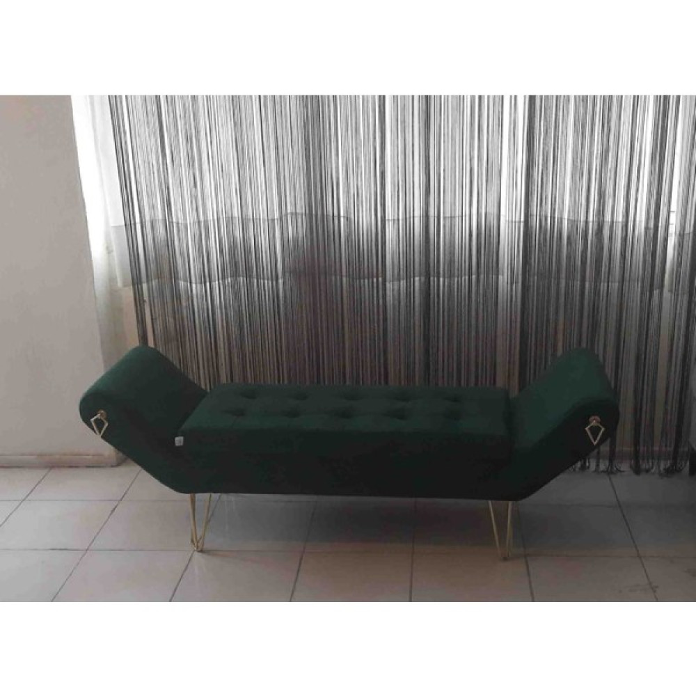 Mc Mobilya Sahra Peri Bench Puf Ayak Ucu Metal Ayak Dinlenme Koltuğu - Haki - Yeşil - 150 x 40 cm Yatak Başlığı Fiyatı