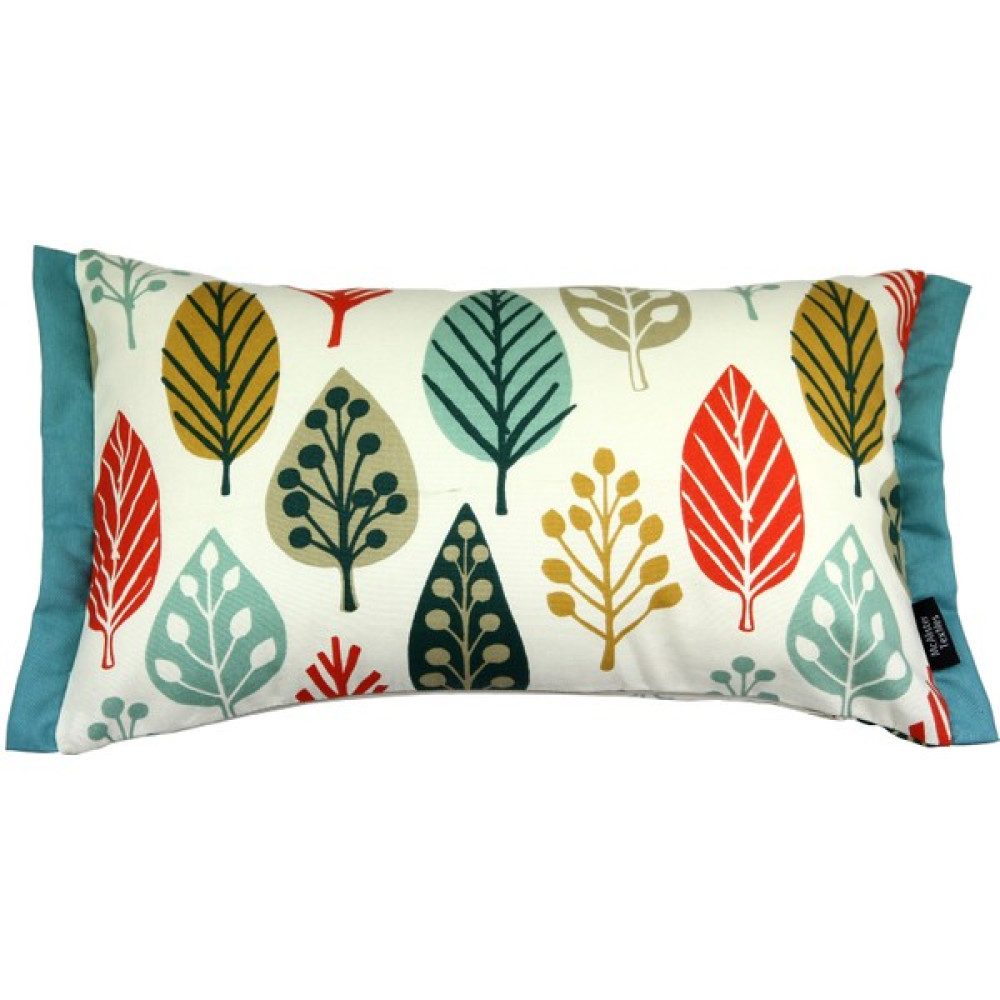 Mcalister Textiles Copenhagen Magda Yastık Kılıfı I Turuncu Yaprak Baskı Geometrik Desenli Tasarım Dikdörtgen Yastık Kılıfı 60X40 cm - 60 x 40 cm Kırlent / Mobilya Yastığı Fiyatı