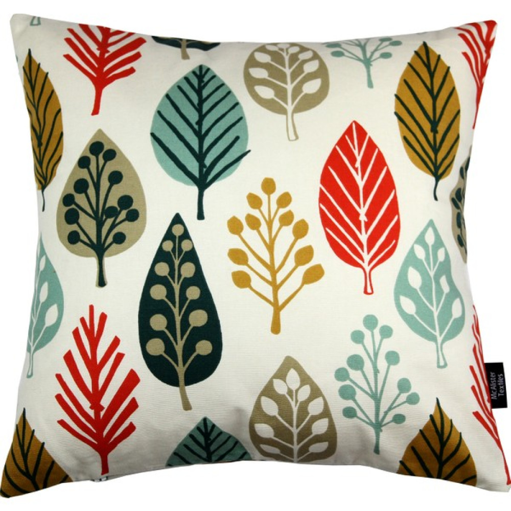 Mcalister Textiles Copenhagen Magda Yastık Kılıfı I Turuncu Yaprak Baskı Geometrik Desenli Tasarım Kare Yastık Kılıfı 43 x 43 cm Kırlent / Mobilya Yastığı Fiyatı