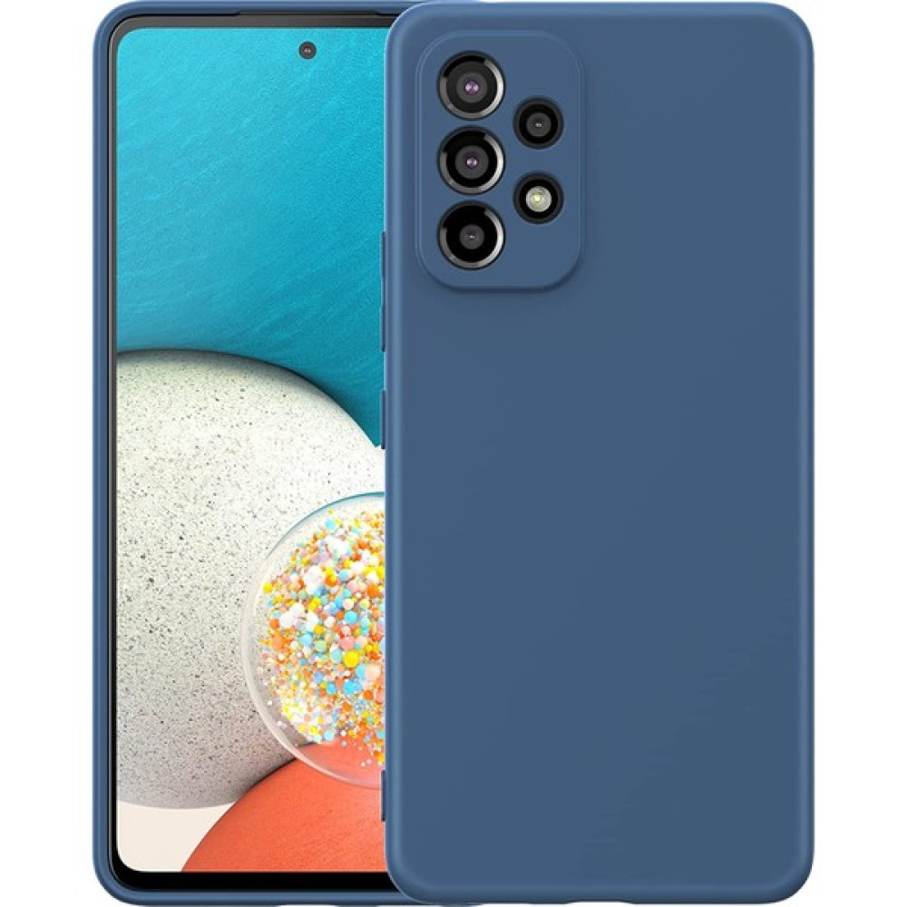 MCasering Samsung Galaxy A72 Uyumlu Soft Kadife Doku Lansman Kapak - Renkli - MAVI Cep Telefonu Kılıfı Fiyatı