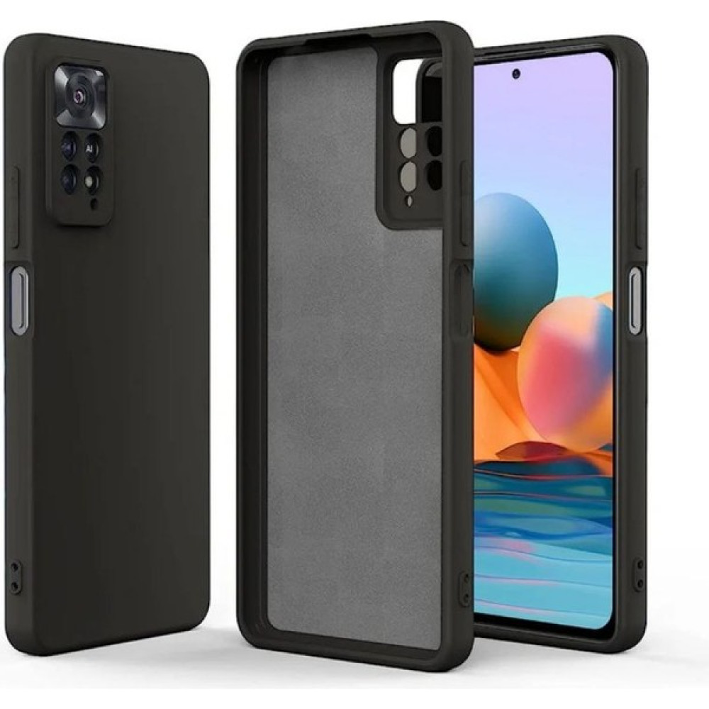 MCasering Xiaomi Redmi Note 11 Pro Uyumlu Kamera Koruma Çıkıntı Soft Kadife Doku Lansman Kapak - Renkli - SIYAH Cep Telefonu Kılıfı Fiyatı