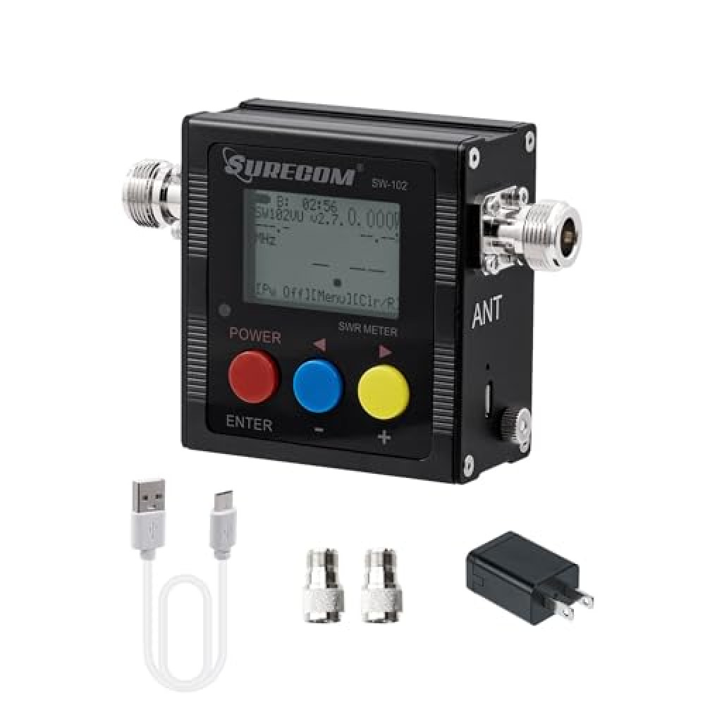 Mcbazel Surecom SW-102 Digital VHF/UHF 125-525Mhz Antenna Power & SWR Meter