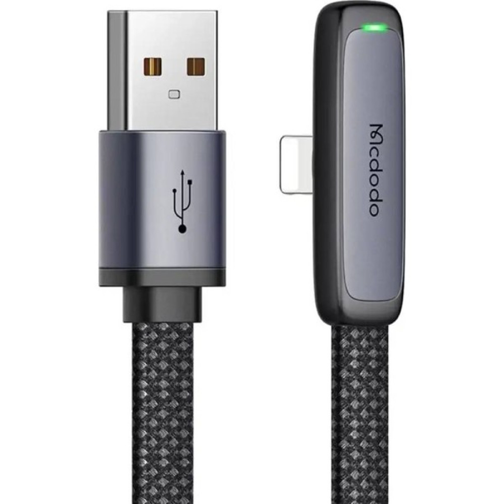 Mcdodo CA-2790 Lightning 90° Açılı Apple Şarj Kablosu 1.2m - Siyah Cep Telefonu Kablosu Fiyatı