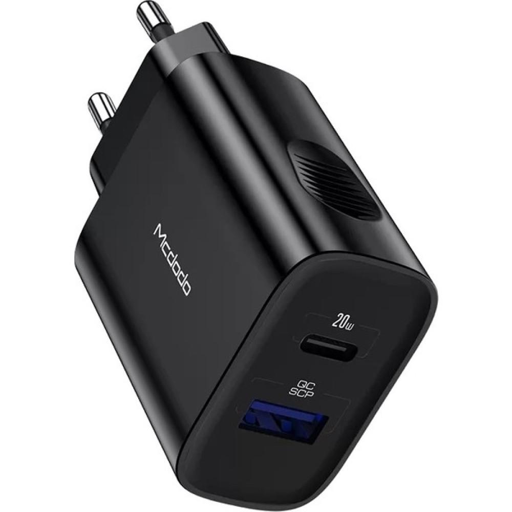 Mcdodo Ch-8411 20W 1Xtype-C 1Xusb Girişli Qc3.0 Hızlı Şarj Adaptörü-Siyah - Siyah Cep Telefonu Şarj Cihazı Fiyatı