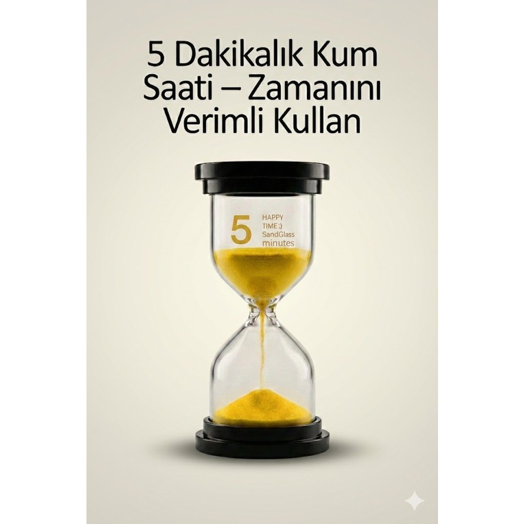 Mcg 5 Dakikalık Kum Saati Zamanlayıcı - Sarı Dekoratif Masa Saati 4 Renk Seçeneği Masa Saati Fiyatı