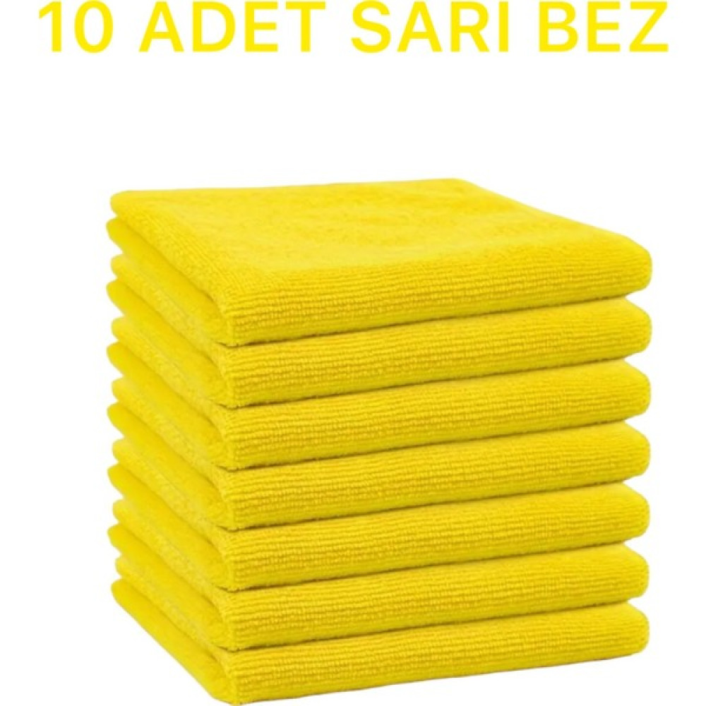 MCK Plus Mikrofiber Temizlik Bezi 10'lu 40X40 Mutfak Yer Banyo Temizleme Bezi Havlu Bez - Sarı El / Yüz Havlusu Fiyatı