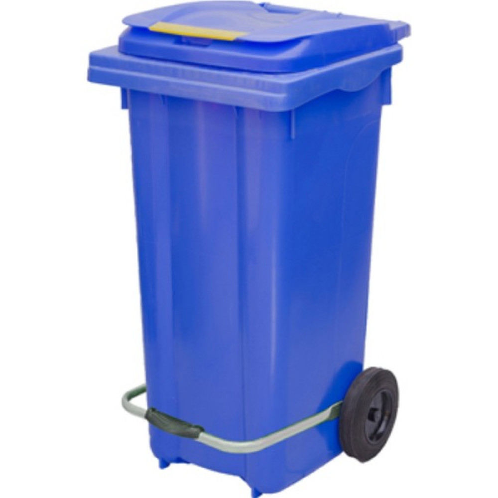 MCK Plus Plastik Metal Pedallı Çöp Konteyneri 120 lt Konteyner - Isıya Dayanıklı Malzeme - Mavi Oto Boyaları Fiyatı