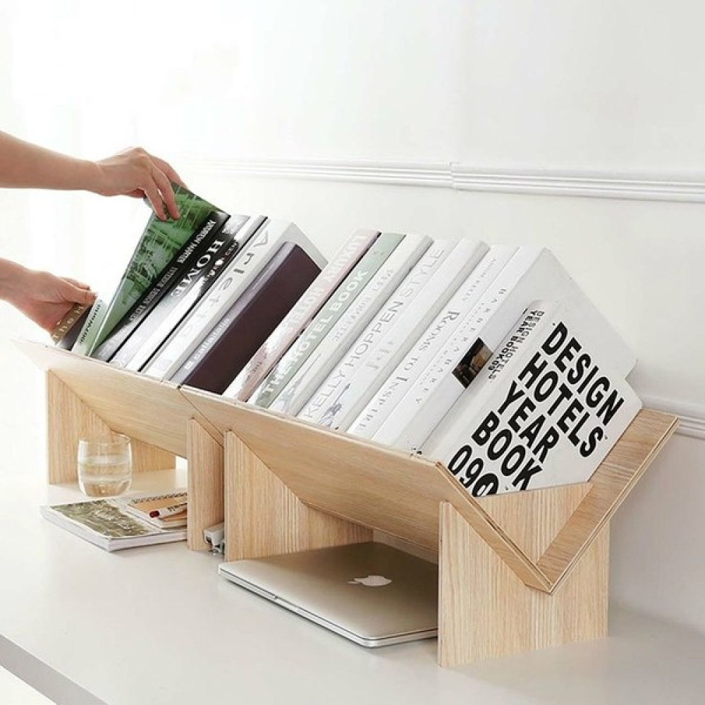 MCM Aksesuar Dekoratif Demonte Kitap Rafı Kitaplık Kitap Standı Plak Standı Çalışma Odası Masa Üstü Organizer Kitaplık Kitaplık Fiyatı