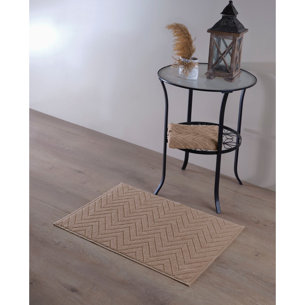 MCN Tekstil Ayak HAVLUSU50 x 70 'zikzak' - 50 x 70 cm - Bej El / Yüz Havlusu Fiyatı