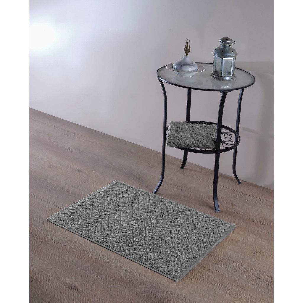 MCN Tekstil Ayak HAVLUSU50 x 70 'zikzak' - 50 x 70 cm - Gri El / Yüz Havlusu Fiyatı