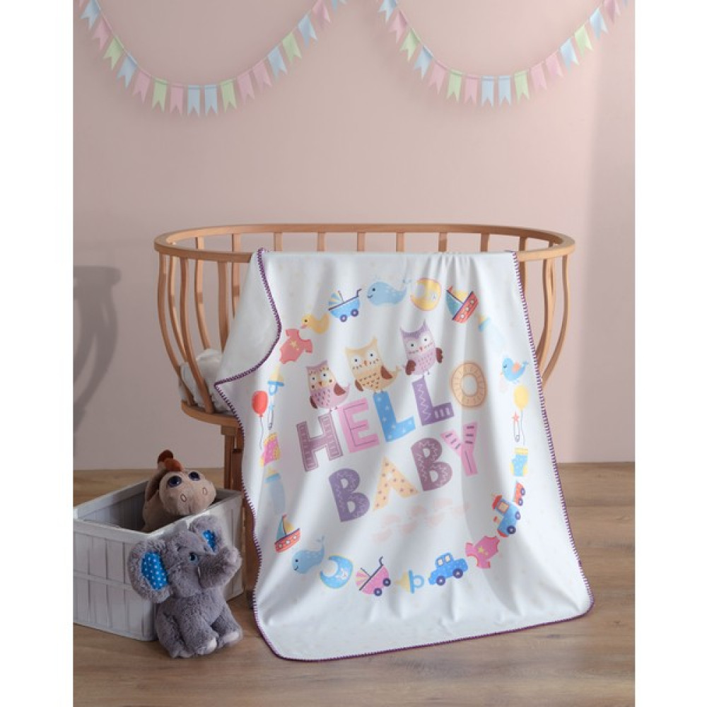 MCN Tekstil Polar Baskılı Bebek Battaniyesi 80X100 cm - Renkli Bebek Battaniyesi Fiyatı
