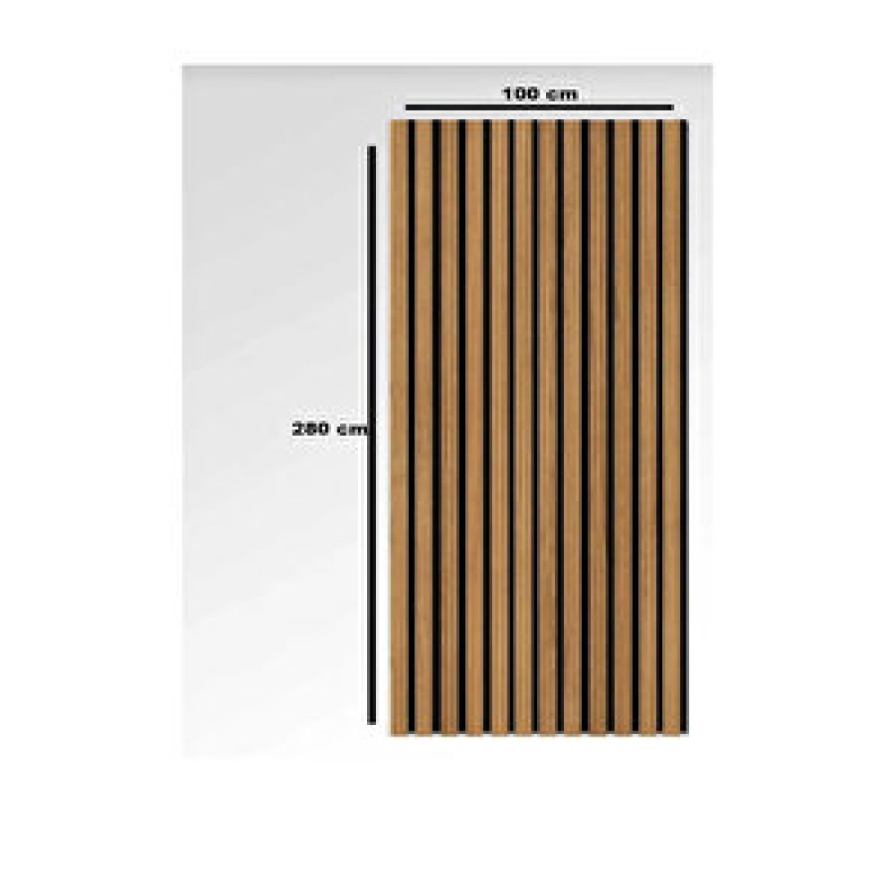 Mdf Ahşap Akustik Duvar Paneli 100x280 Cm ( Natural ) Duvar Panosu Fiyatı