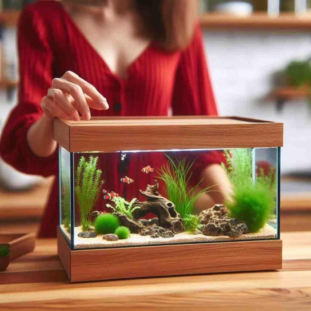 Mdizmir 30 cm Akvaryum Mobilyalı Akvaryum Ahşap Akvaryum Mdizmir Özel Tasarım Lüks Akvaryum - Model 1 Evcil Hayvan Ürünleri Fiyatı