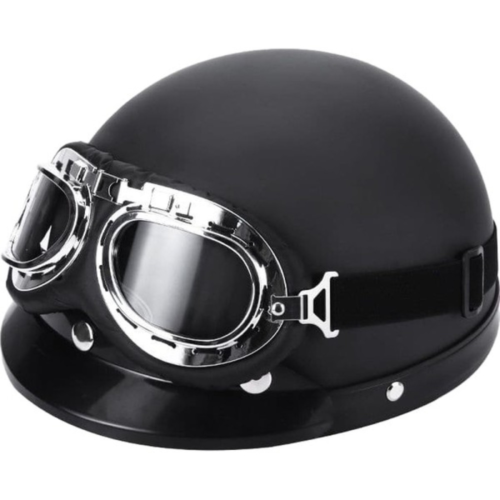 Mdsj Harley Retro Binicilik Abs Yarım Kask (Yurt Dışından) - Standart - Siyah Motorsiklet Kaskları Fiyatı