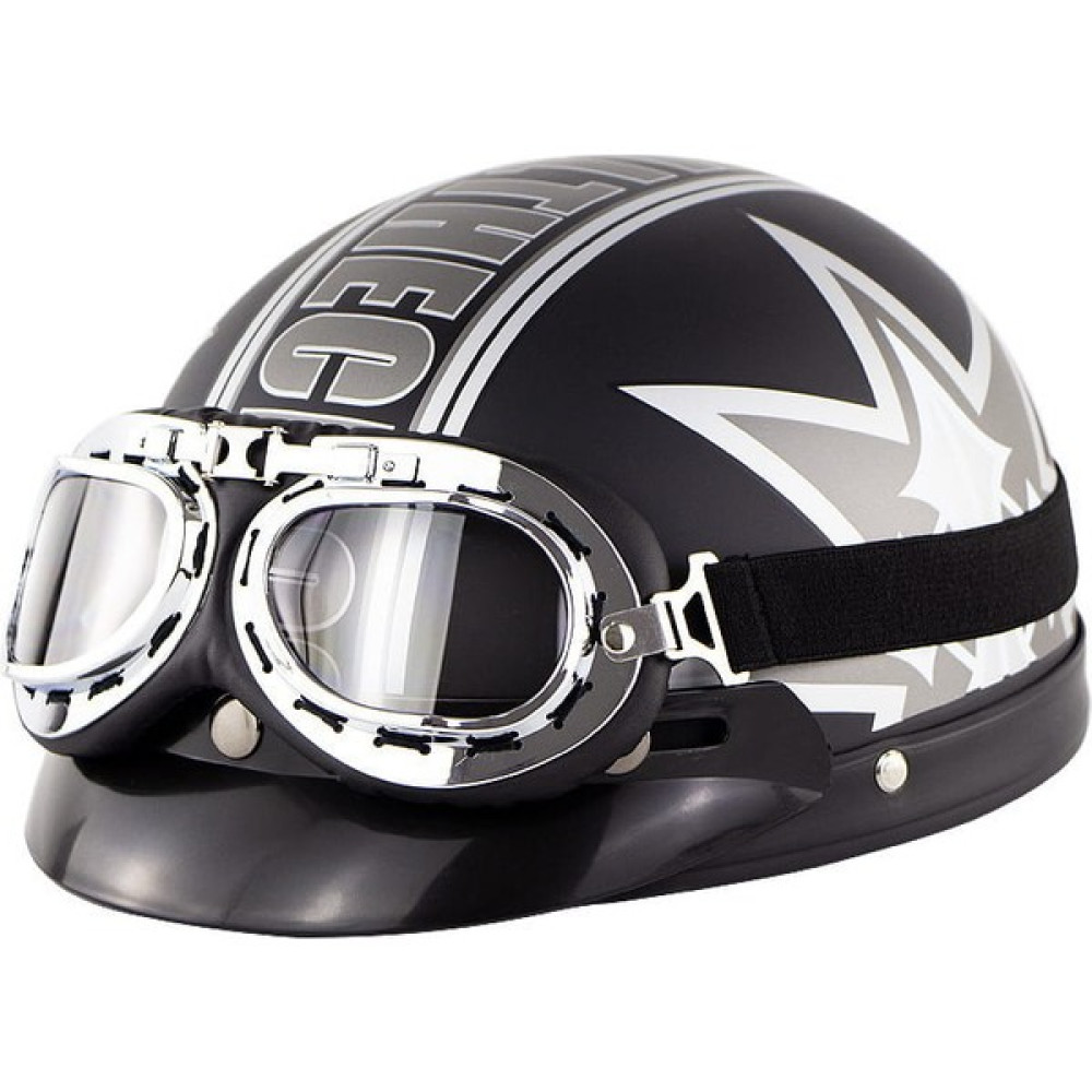 Mdsj Trend Akçaağaç Retro Harley Yarım Kask Motosiklet Abs Kask (Yurt Dışından) - Standart - Siyah Motorsiklet Kaskları Fiyatı