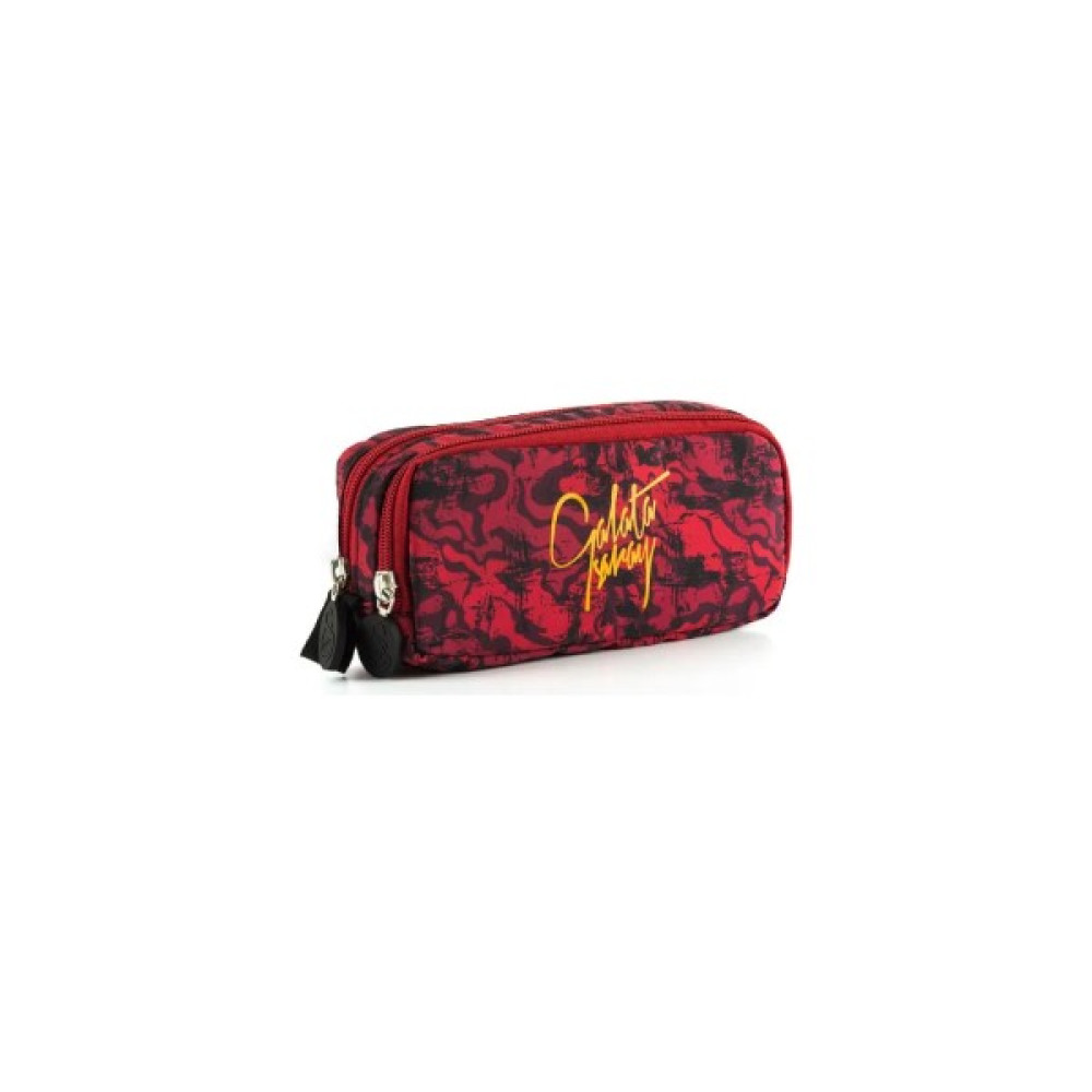 Me Çanta Galatasaray Sarı Logo Detaylı Batik Kırmızı Kalem Çantası Kalemlik (Kalem Kutusu) Fiyatı