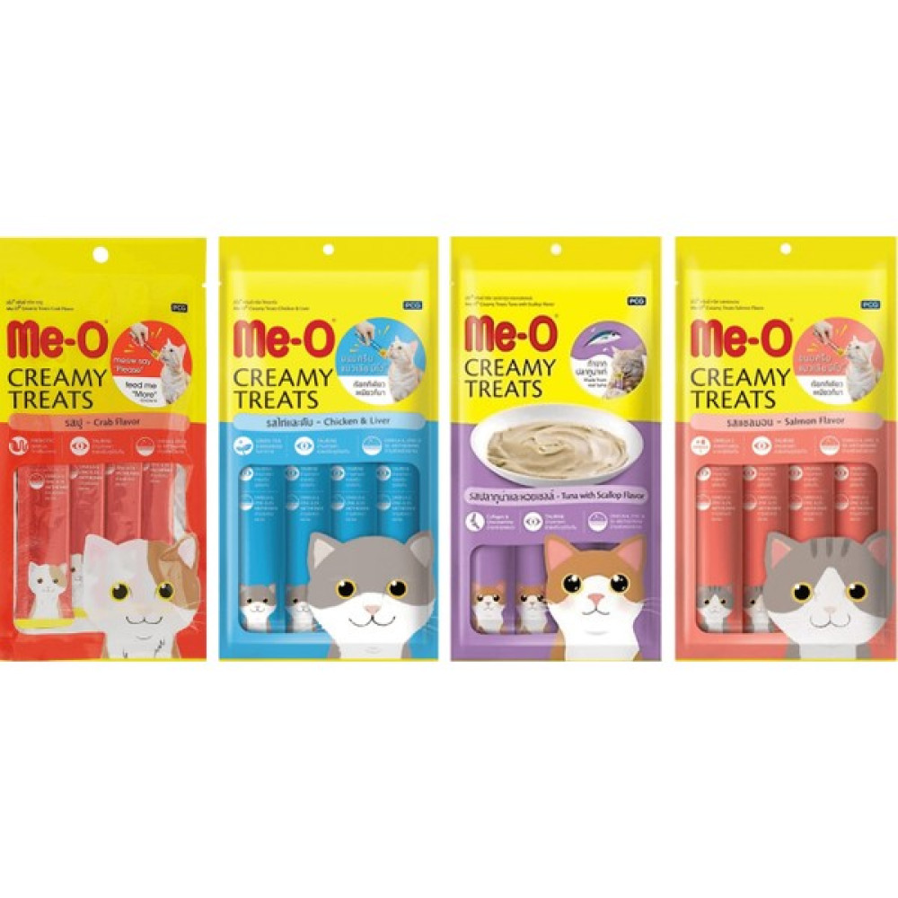 Me-O Creamy Treats Kedi Ödül Maması 4 Çeşit 16 Adet Somon Tavuk Yengeç ve Ton Balıklı Evcil Hayvan Ürünleri Fiyatı