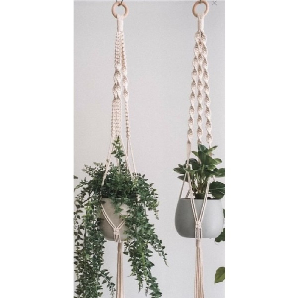 ME TERRA Garden Makrome Saksılık 2'li Garden Makrome Saksılık Set Gardennnnn - Bej Saksı ve Aksesuarları Fiyatı