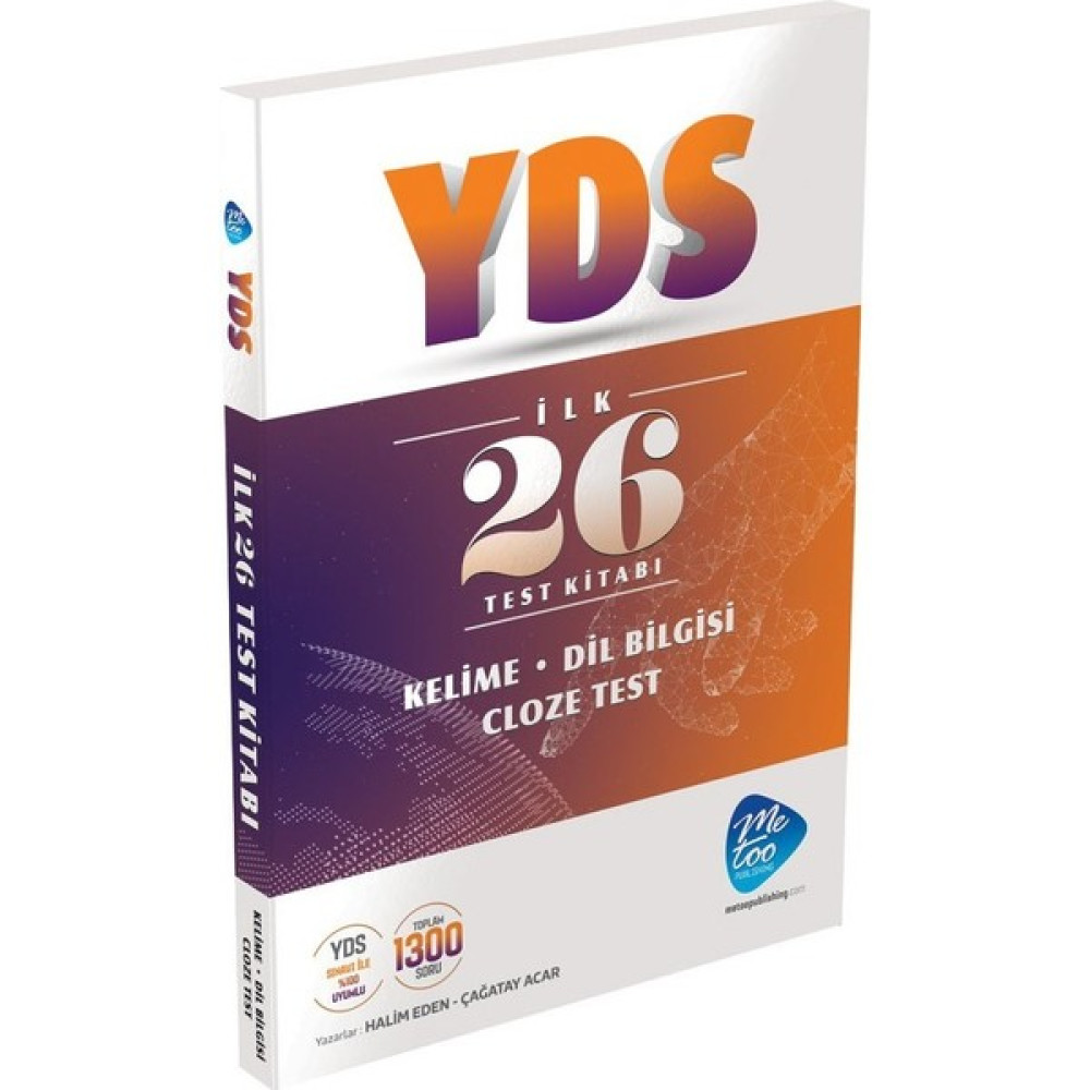 Me Too YDS İlk 26 Test Kitabı Cloze Test YDS Fiyatı
