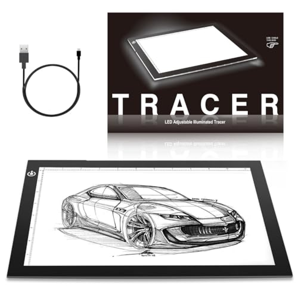 ME456 A4 LED Light Box 9x12 Inch Light Pad Only 5mm Ultra-Thin USB Power Light Table for Tracing
