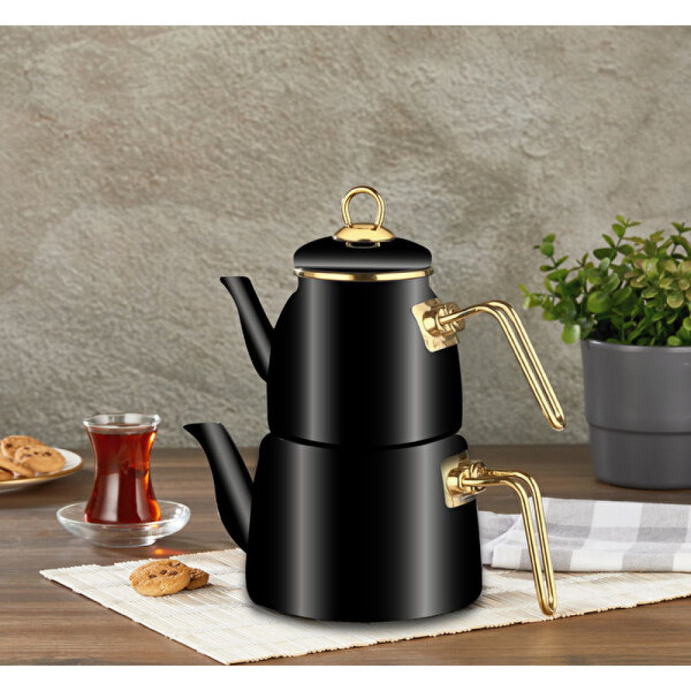 Mea Concept Monde Emaye Black Çaydanlık Takımı Çay / Çaydanlık Setleri Fiyatı