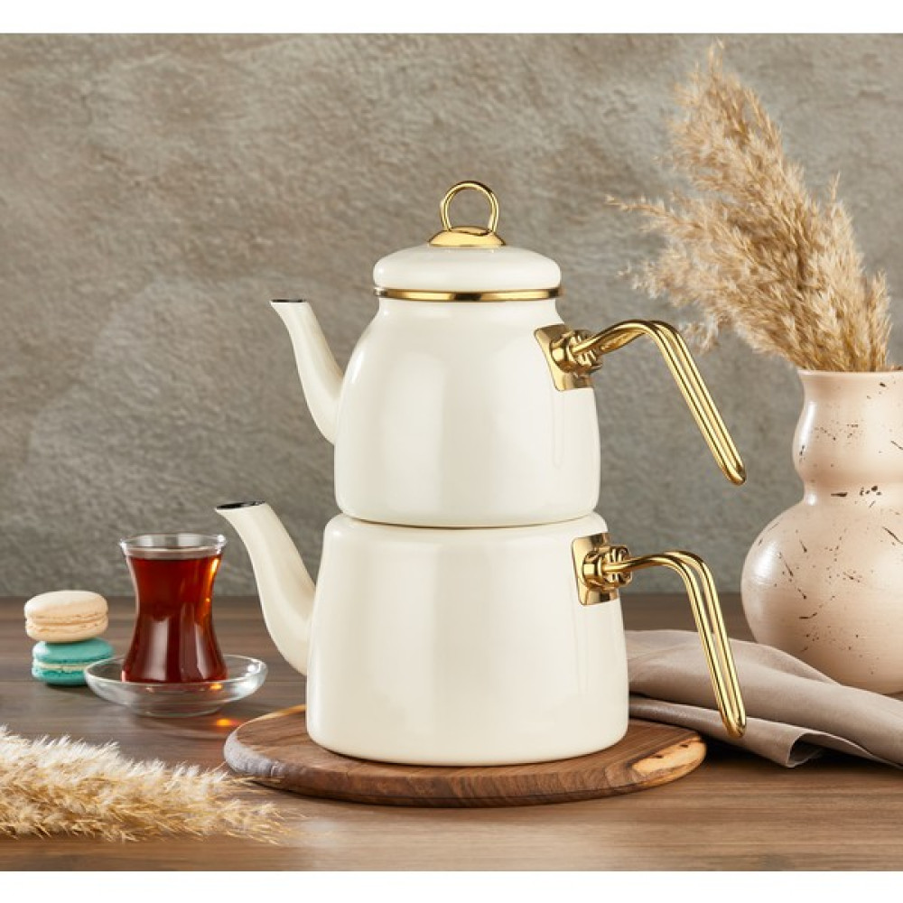 Mea Concept Monde Emaye White Çaydanlık Takımı Çay / Çaydanlık Setleri Fiyatı