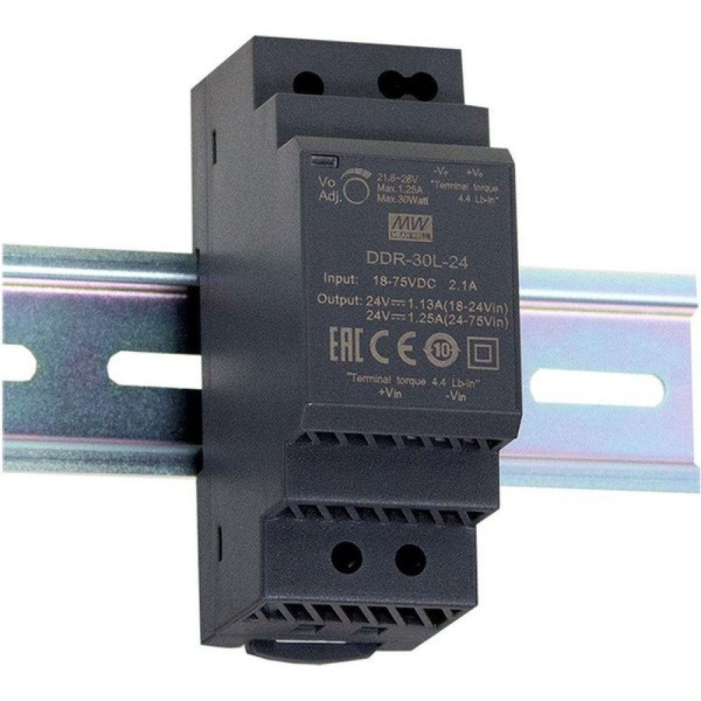 Mean Well DDR-30G-12 Dc-Dc Ultra Slim Industrial Dın Rail Converter; Input 9-36VDC; Single Output 12VDC At 2.5A Oto Boyaları Fiyatı