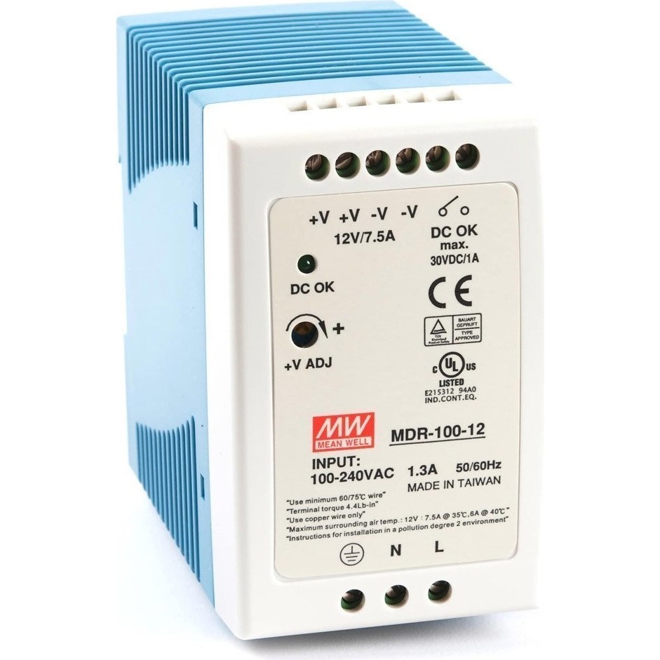 Mean Well MDR-100-12 12VDC 7.50AMP Dın Rail Güç Kaynağı Diğer Fiyatı