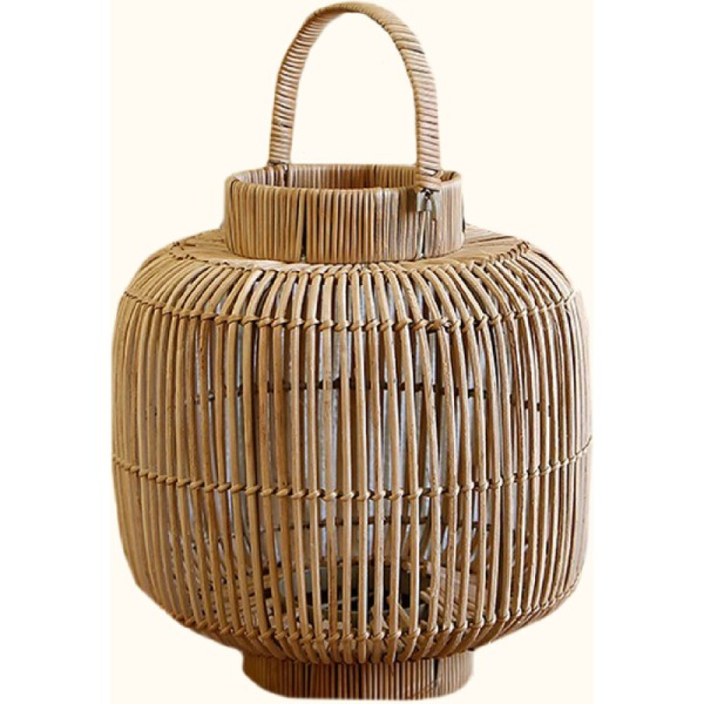 Meander El Yapımı Dekoratif Rattan Mumluk 28x30x38 8940 Şamdan Fiyatı