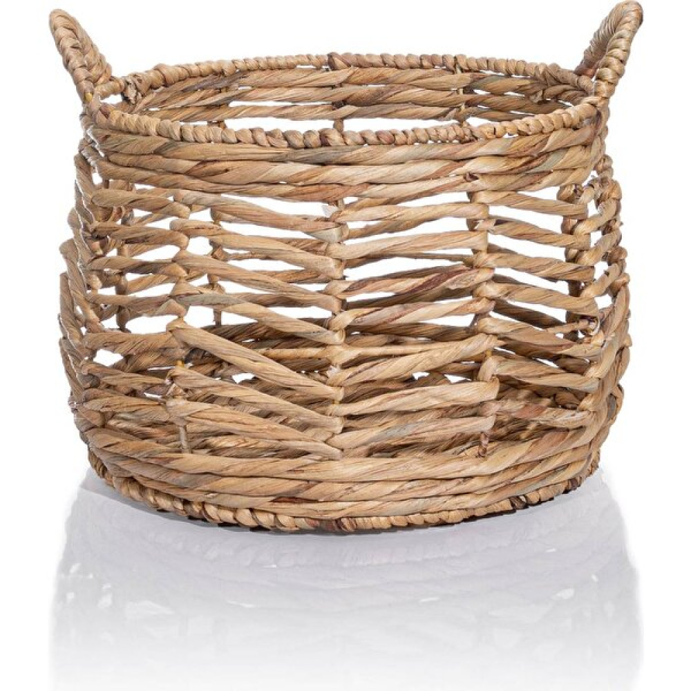 Meander Natural El Yapımı Rattan Örme Su Sümbülü Sepet 30x31cm 8851 - 30 x 31 - Naturel Sepet Fiyatı
