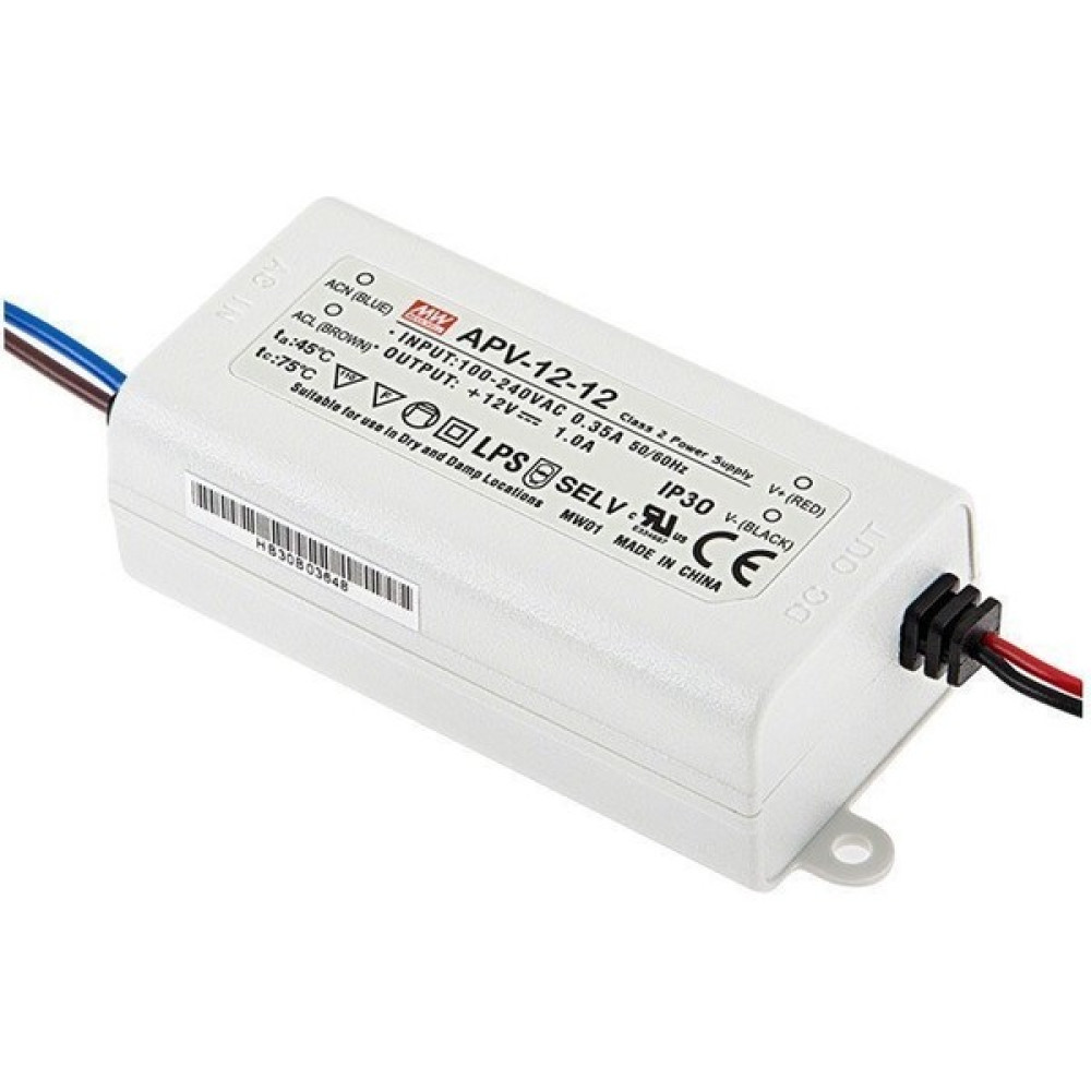 MEANWELL Apv-12-12 12VDC 1.0AMP Meanwell Güç Kaynağı Power Supply Fiyatı