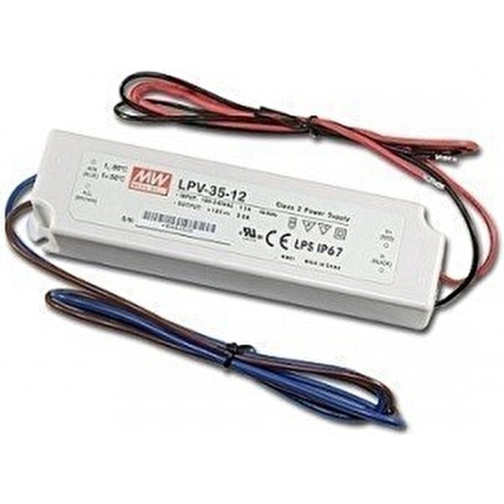 MEANWELL Lpv-35-12 12VDC 3.0AMP IP67 Meanwell Güç Kaynağı Power Supply Fiyatı
