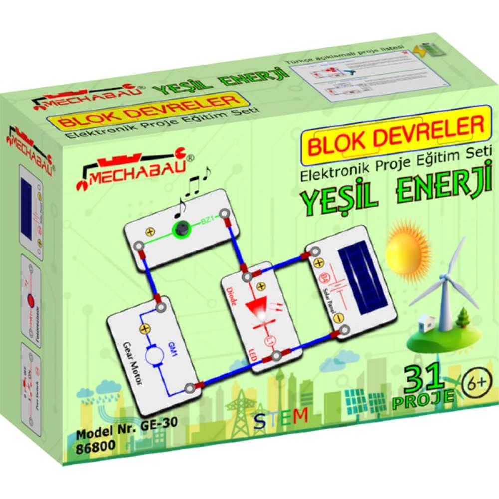 Mechabau Blok Devreler Yeşil Enerji Seti Ge-30 31 Proje (86800) Oto Boyaları Fiyatı