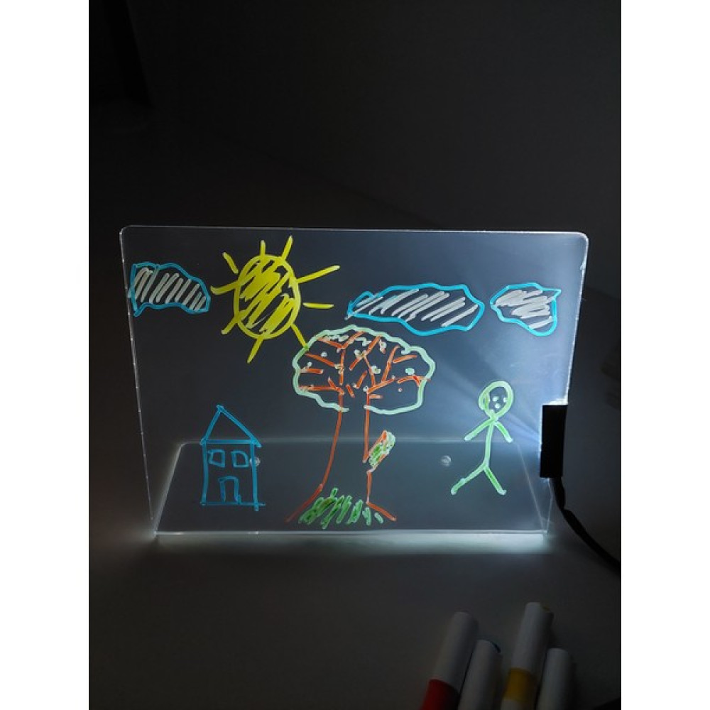 Mechabau Yaz Sil Işıklı Neon Tabela Kalemli USB (Elektrikli) A5 (20X15CM) Yazı Tahtası Kalemi Fiyatı